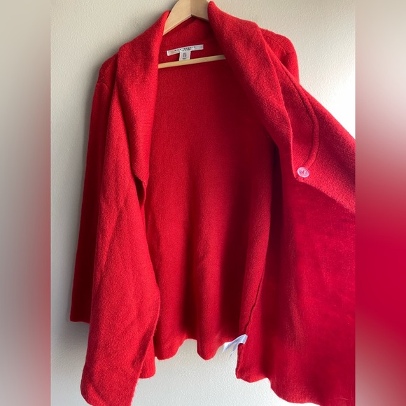 Max Studio Women Wool Red Cardigan Size 1XL - Picture 8 of 14